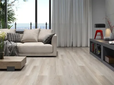 Designboden Plusnatura Eiche Jura hell Beige Landhausdiele inkl. Trittschalldämmung Produktbild #4