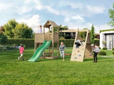 Spielturm Fluppi KDI inkl. Einzelschaukel + Rutsche Produktbild #4