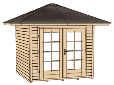 Gartenhaus 177 Gr. 2 28 mm naturbelassen Produktbild #3