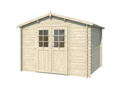 Gartenhaus Blockbohlenhaus CA2874 28 mm naturbelassen Produktbild #4
