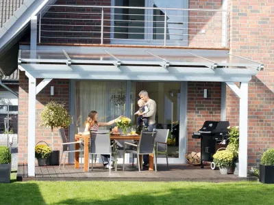 Terrassenüberdachung Ancona weiß Produktbild #11