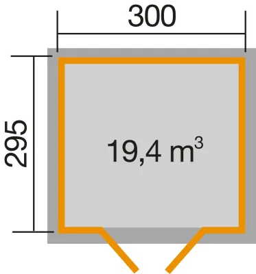 Gartenhaus 122 Gr. 5 28 mm grau Produktbild #2