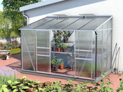 Gewächshaus Ida HKP 4 mm, Aluminium-blank eloxiert Produktbild #1