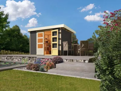 Gartenhaus Askola 4 19 mm terragrau Produktbild #1