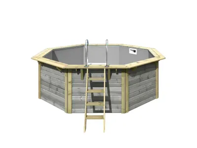 Holzpool Modell X2 38mm Wassergrau SPARSET Zubehöre Produktbild #2