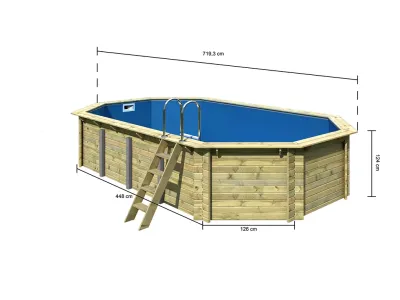 Abbildung zeigt Holzpool inkl. Skimmer (Optional erhältlich L7900445)