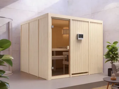 Sauna Systemsauna SPARSET Arvika inkl. 9 kW Ofen mit integr. Steuerung Produktbild #1