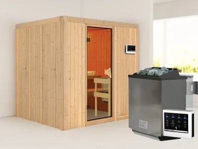 Sauna Systemsauna Sodin, inkl. 9 kW Bio-Ofen mit externer Steuerung Produktbild #1