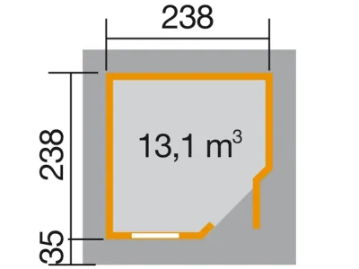 Gartenhaus Designhaus 213 Gr. 1 28 mm schwedenrot Produktbild #2