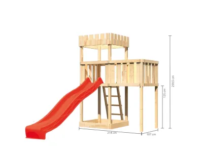 Spielturm Ritterburg Löwenherz SET naturbelassen Produktbild #8