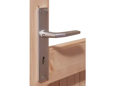 Gartenhaus Blockbohlenhaus SET Trittau 3 38 mm naturbelassen, inkl. 3 m Anbaudach Produktbild #9