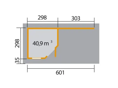 Gartenhaus Designhaus 213 Plus B Gr. 2 natur Produktbild #2