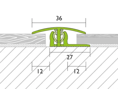 Übergangsprofil PROVARIOclip Universal Edelstahl V2A gebürstet Produktbild #2