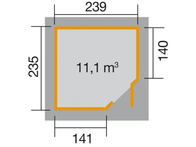 Gerätehaus 229 Gr. 2 21 mm schwedenrot Produktbild #2