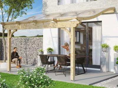 Terrassenüberdachung Verona naturbelassen Produktbild #1