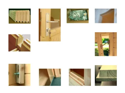 Gartenhaus Blockbohlenhaus Britta 19,7 m² 40 mm braun tauchimprägniert Produktbild #4