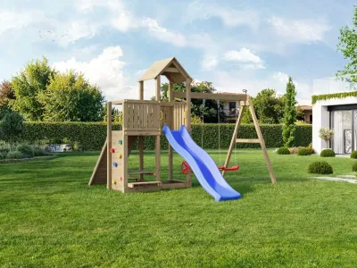 Spielturm Floppi KDI inkl. Doppelschaukel + Rutsche Produktbild #2