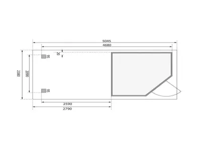 Gartenhaus SET Schwandorf 3 19 mm terragrau, inkl. 2,8 m Anbaudach Produktbild #8