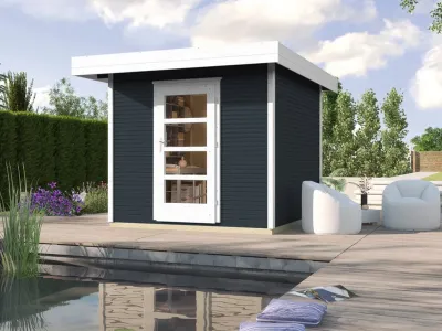 Gartenhaus Designhaus wekaLine 172 Gr. 1 28 mm anthrazit Produktbild #1