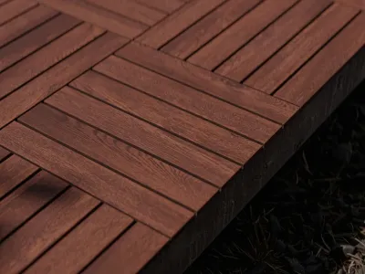 Terrassenfliese Akazie dunkel geölt Produktbild #8