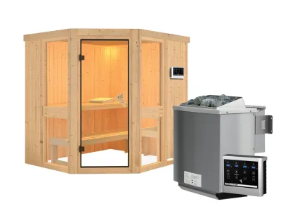 Sauna Systemsauna Amelia 1 inkl. 9 kW Bio-Kombiofen ext. Steuerung Produktbild #8