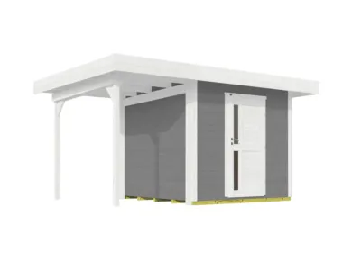 Gartenhaus Designhaus 172 A Gr. 2 28 mm grau inkl. Anbau 1,47 m Produktbild #2