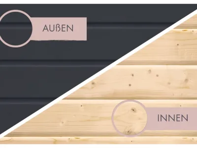 Saunahaus Ares 2 SET anthrazit - anthrazit Produktbild #6