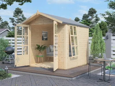 Gartenhaus Charlotte 19 mm natur Produktbild #3
