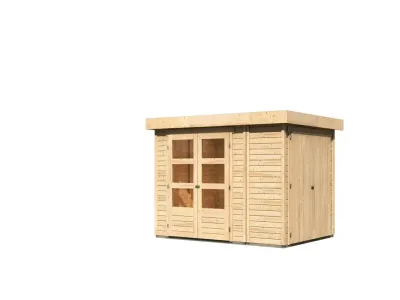 Gartenhaus SET Retola 2 19 mm naturbelassen, inkl. Anbauschrank Produktbild #2