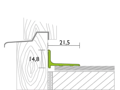 Abschlussprofil PROFACE Aluminium eloxiert Silber Produktbild #2