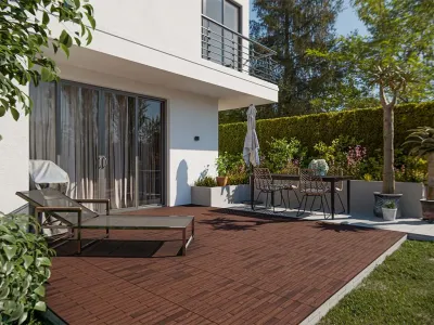 Terrassenfliese Akazie DUNKEL-geölt Produktbild #3