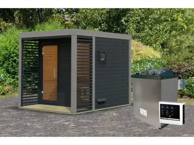 Saunahaus Ares 2 38 mm anthrazit / graualuminium Produktbild #2