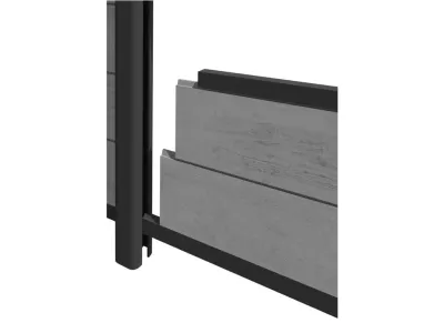 Pfosten SYSTEM WPC/ALU Basic zum Aufschrauben silber Produktbild #2