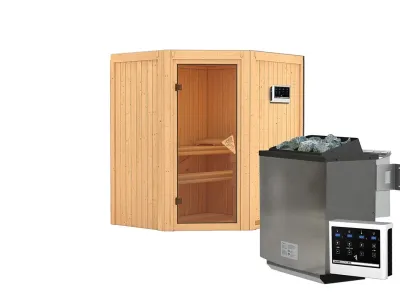 Sauna Systemsauna Taurin, inkl. 9 kW Bio-Ofen mit externer Steuerung Produktbild #15