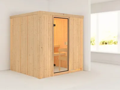 Sauna Tromsö mit bronzierter Glastür Produktbild #2
