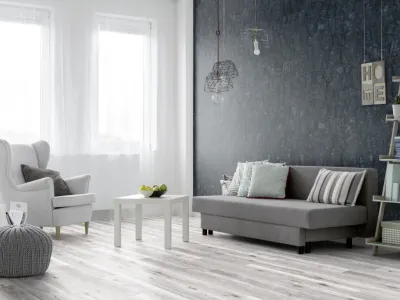 Korkboden Naturboden DESIGNTrend Eiche Snow Holzoptik Landhausdiele Produktbild #8
