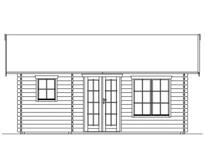 Gartenhaus Blockbohlenhaus Esbjerg 2 45 mm naturbelassen Produktbild #5