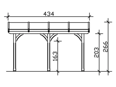 Terrassenüberdachung Rimini naturbelassen Produktbild #5
