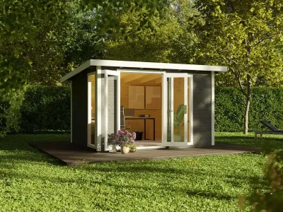 Gartenhaus Homeoffice Karvo 2 28 mm naturbelassen Produktbild #3