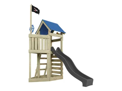 Spielturm Pirat Captain Jolly KDI inkl. Rutsche grau Produktbild #6