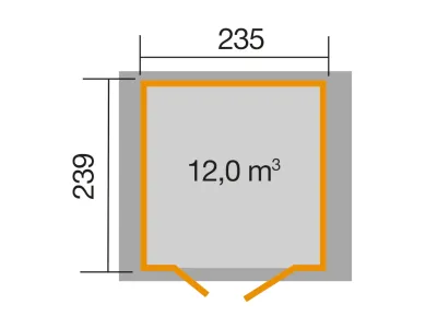 Gartenhaus 224 A Gr. 2 21 mm anthrazit Produktbild #3