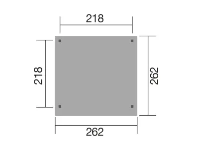 Gartenlaube 657 Gr. 1, 262 x 262cm, 16 mm Dachschalung und Bitumendachbelag, 2 RW, Tresenwand und Treseneingang Produktbild #2