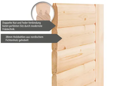 Saunafasshaus 2 38 mm naturbelassen Produktbild #6