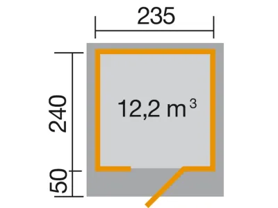 Gartenhaus Designhaus wekaLine 172 Gr. 2 28 mm anthrazit Produktbild #2