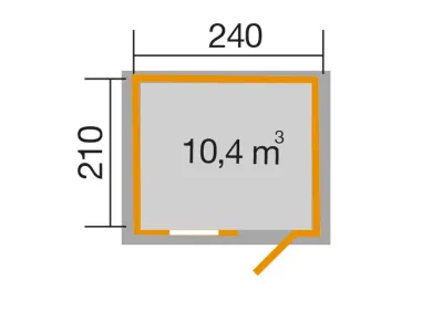 Gartenhaus 123 Gr. 1, anthrazit Produktbild #2