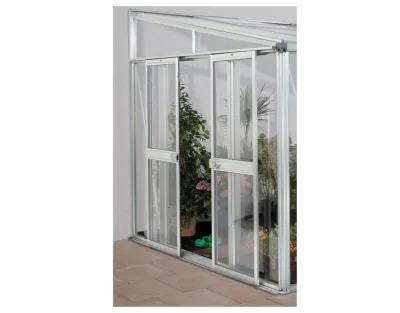 Gewächshaus Zubehör Doppeltür-Kit für Helena Aluminium-blank eloxiert Produktbild #1