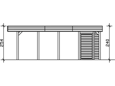 Carport SPARSET Friesland inkl. Abstellraum Produktbild #4