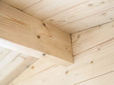 Gartenhaus Blockbohlenhaus CA2981 28 mm naturbelassen Produktbild #9