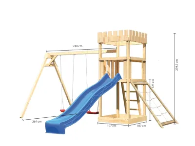 Spielturm Ritterburg Löwenherz SET naturbelassen Produktbild #4