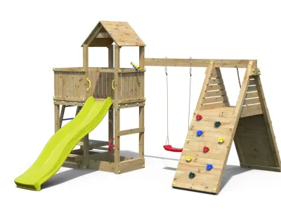 Spielturm Fluppi KDI inkl. Einzelschaukel + Rutsche Produktbild #8